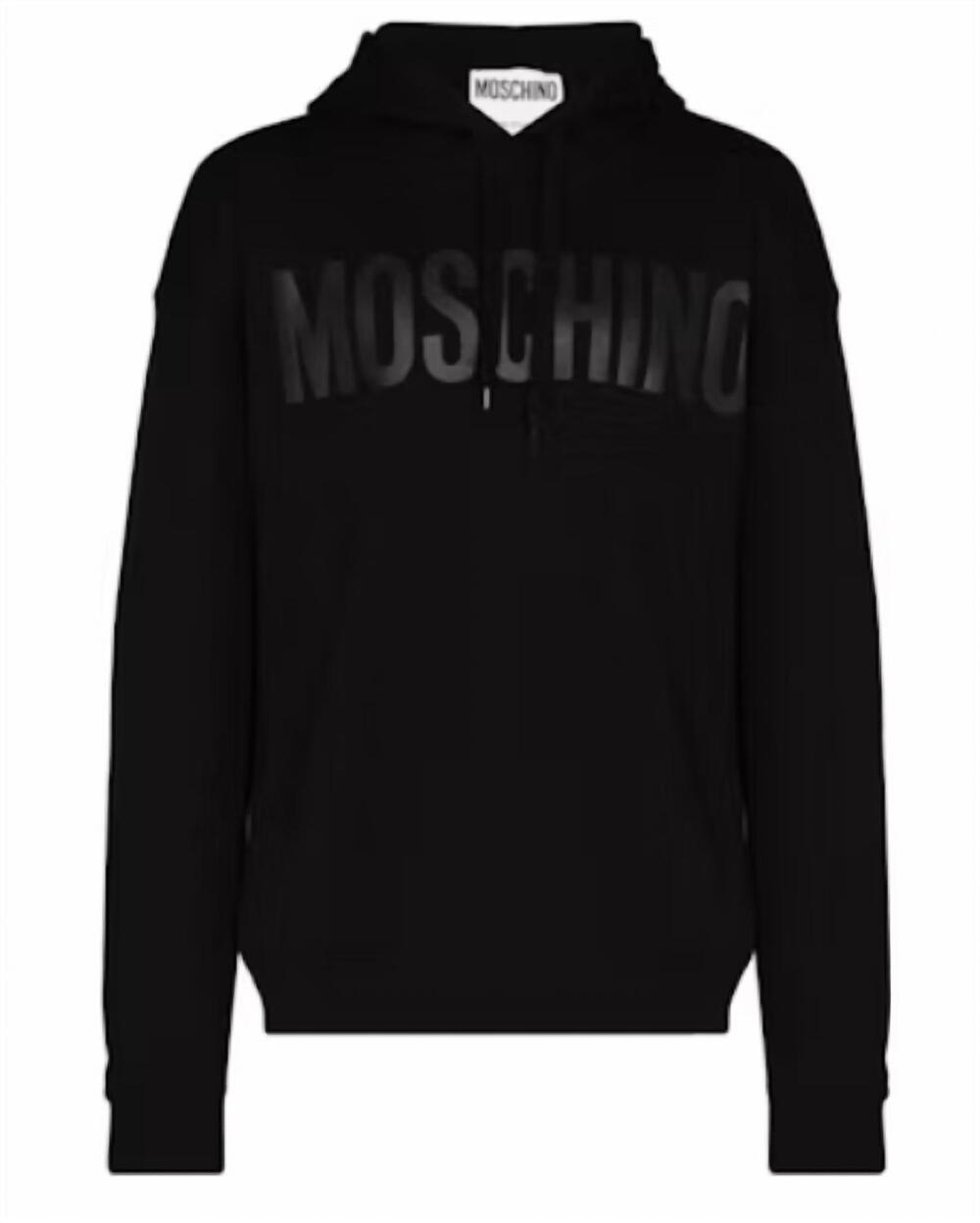 NEW MOSCHINO unisex couture logo hoodie in black